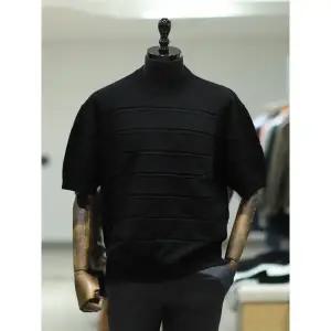 갤러리아 BON S/S 블랙 이니셔티브 블랙 라운드 니트 BN2MSW495