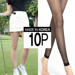 골프스타킹 무발 사계절용 자외선차단 살색 커피 블랙스타킹 10매