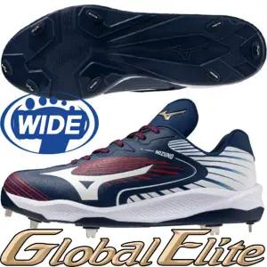 미즈노 엘리트 일체형 징야구화 254014 (곤색/흰색)