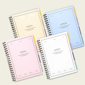 핑크풋 공부비법 오답노트 핵심요약 인덱스 코넬노트 랜덤색상