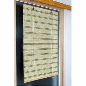 코매트_ 대나무 자동문발 중(120x160) 그린/베이지