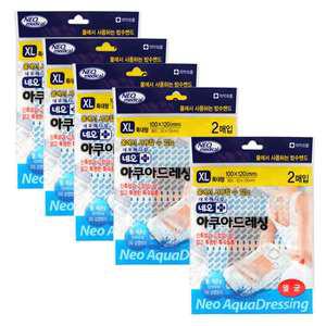 맘스덤 네오 아쿠아드레싱 XL 특대형 2매입X5개/아쿠아 방수 상처 밴드 드레싱