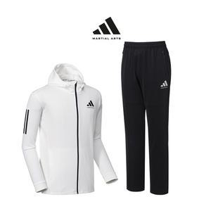 아디다스 컴뱃스포츠 마샬아츠 니트 후드 트레이닝 세트 TR140II HS WH(화이트) 남녀 슬림핏