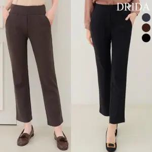 드리다 봄 가을 여자 정장 슬랙스 밴딩 바지 빅사이즈 스판 일자 팬츠 40-50대 중년여성 엄마옷 미시 출근