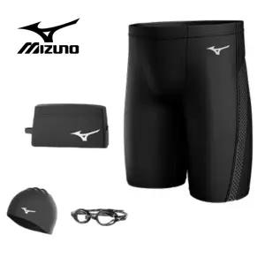 [미즈노] 남자 수영복 세트 5부 수경 수모 가방 실내 강습용 바지 1116
