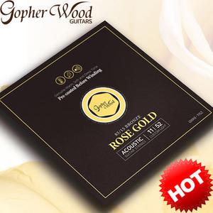 고퍼우드 로즈골드 1152 코팅 어쿠스틱 통기타줄 부드러운 연주감과 긴 수명 스트링 3개 구매시 하나더