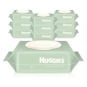 하기스 퓨어 그린 아기 물티슈 캡형 72매 x 20개
