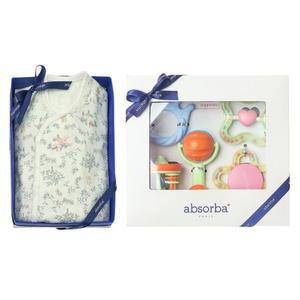 [갤러리아] (압소바출산세트,태교세트)아렌델배냇저고리+5종딸랑이세트(A2C-10106SET)