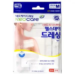 네오케어 헬스데이 드레싱 중형 6매(M_90 x 70mm)/반창고/상처보호밴드