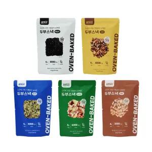 것플렉스 두부스낵 5종 혼합 (오트 아몬드 파래 현미 흑임자) 단백질 과자 건강 간식 다이어트 고구마칩