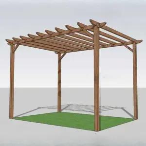 야외 정자 원목 파고라 조립식 테라스 옥상 바베큐장