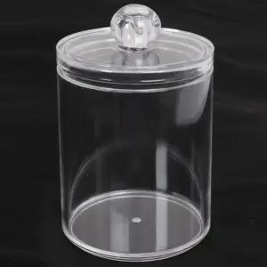 투명 원형 면봉 이쑤시개 케이스 소품 정리 보관