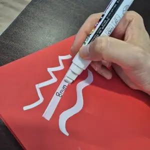 두꺼운 1P 방수 화이트매직 페인트 8mm촉 마커펜 유리 플라스틱 유성 아크릴 마카