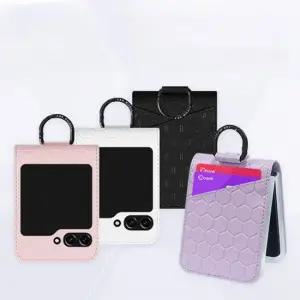 블링 포켓 링 갤럭시 Z플립7 케이스 플립6 힌지보호 카드 가죽 케이스 지갑