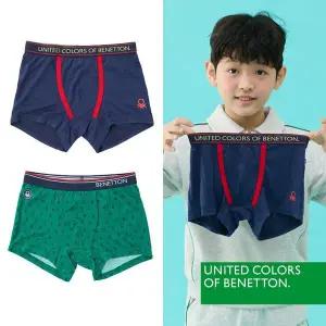 [베네통(하프클럽)]베네통 키즈 남아 드로즈 2종 네이비 그린 BNBDR4P4144 T_P387316458