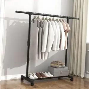 길이 조절 행거 드레스 바퀴 튼튼한 이동식 행거 옷걸이 수납 철제 건조대 용품 생활
