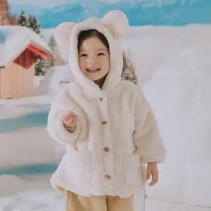 [보리보리/해피프린스]이어비 후리스 후드 아기 자켓