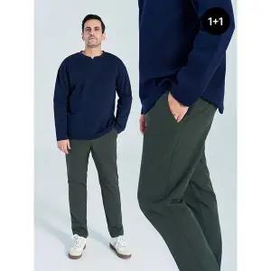 [마운틴밸리][1+1][시즌오프][NEW COLOR] 겨울 기모 본딩 100D 스트레치 스판 워크웨어 팬츠 MVP5471