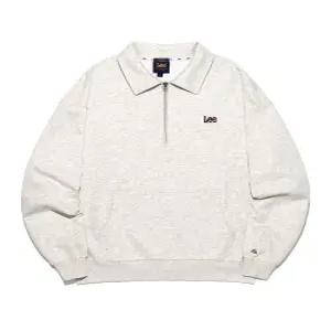 [정품] Lee 리 맨투맨 하프집업 스몰 트위치 오트밀