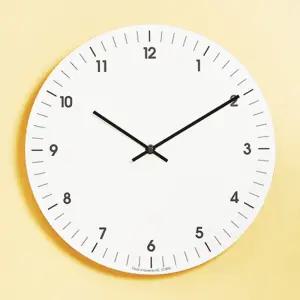 290파이 국산 플랫우드 무소음 벽 시계 A형 인테리어 오픈형 집들이 판촉 유리없는 홍보