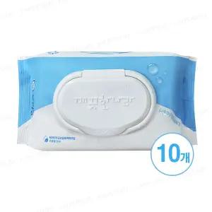 깨끗한나라 페퍼민트 물티슈 캡형 70매 10개