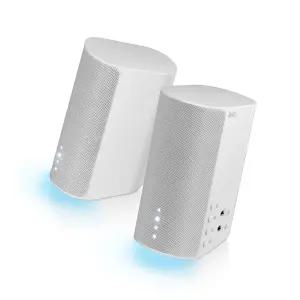 (화이트) 브리츠 2채널 게이밍 스피커/가정용/컴퓨터/게임/TV/노트북/PC/유선/모니터/USB/컴터/일반/재생