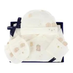 [갤러리아] (압소바말띠임신축하,태교,출산)새싹곰오가닉곰배냇저고리+모자+손싸개(A2A-13121)