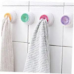 접착식 타올걸이 벽부착 원형 행주걸이 화장실 주방 수건걸이 컬러풀 원터치 부착식