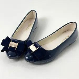 리본 여성 플랫슈즈 에나멜 구두 치마 정장 슬랙스 여자 신발