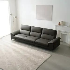 [룸스프레이 증정][다우닝] 아지오 4인 전체 천연 면피가죽 소파