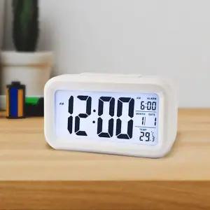 보오누 MZN113G4 무소음 디지털 알람시계 스누즈 백라이트 온도 미니 탁상 시계 알람 시계 KN-05