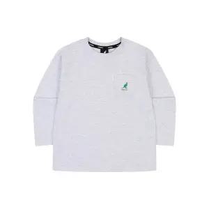 [캉골키즈](센텀시티점)포켓 로고 롱 슬리브 티셔츠 SA 0002 멜란지 그레이_ASACRT00020MY