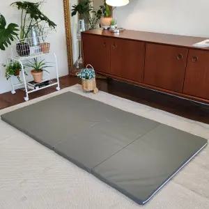 엔젤홈스 4단 레자그레이 접이식 매트리스 바닥 싱글 손님용 기숙사 고시원 군용 자취 간이 접는 매트릭스