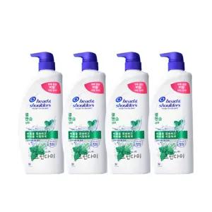 헤드앤숄더 두피토탈솔루션 쿨멘솔 샴푸 850ml x4개