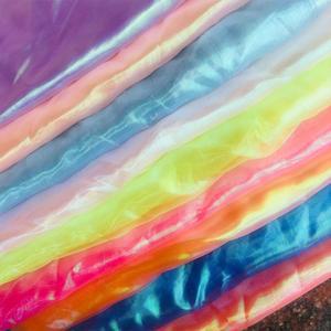 매쉬 원단 다채로운 명주 투명 수제 형광 그물 쉬폰 천, 실크 유리사, 메쉬 의류, 레이저 얇은 재료 무대 바느질