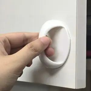 심플한 부착식 원형 화이트 미니손잡이 가구보조손잡이 싱크대 신발장 찬장 미닫이문