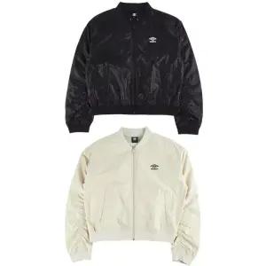 엄브로 여성 세미 크롭핏 셔링 광택 봄버 자켓 UQ122CJK26