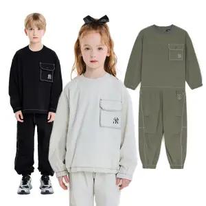 [롯데백화점]엠엘비키즈(아동) 베이직 아웃도어 우븐 맨투맨 세트 (7AS2B0151)