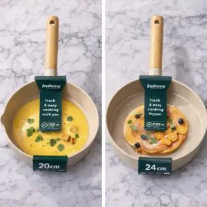 [fresh&easy] 프레시지 주물 프라이팬(24cm) & 멀티팬(20cm) 2종 세트