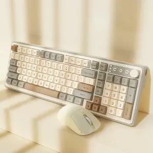 독거미 RGB 무선 기계식 키보드 마우스 연꽃청 세트 백라이트