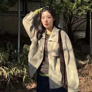 [온앤온](강남점)[정채연 착용] 스웨이드 봄버 점퍼 NEL6XM801_97 [예약/4월 9일 출고]