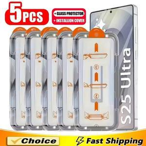 [호환품]삼성 호환 S25 S26  S23 S22 플러스 S24 FE 엣지 HD용 지문인식 강화유리 필름 1~5개 먼지 방지 템