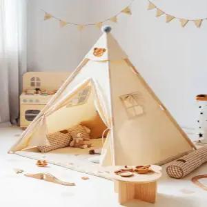 실내용 플레이 인디언 텐트 성인 독서 기도 공간 난방 방풍 보온용 침대 위 실내 하우스 텐트