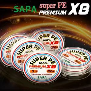 싸파 프리미엄 8합 화이트 8.0호 200M/낚시줄/200m/줄/합사라인/합사원줄/대용량/원줄/와이어낚시줄/낚시