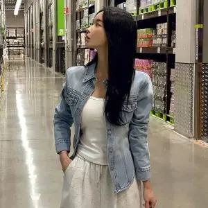 [미나그램] 누오 워싱 데님셔츠 청자켓