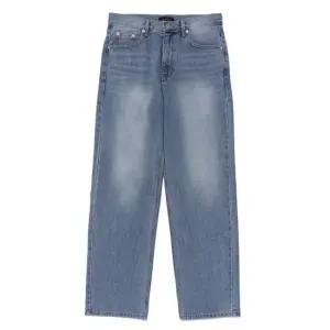 빈티지 워싱 세미 와이드 데님팬츠 연청)