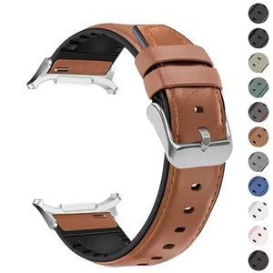 삼성 갤럭시 워치 8 울트라 스마트워치 밴드용 가죽 실리콘 스트랩, 스트랩 벨트 40 클래식 44mm 팔찌