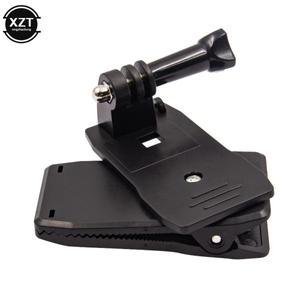 360 학위 로터리 배낭 모자 클립 클램프 마운트 Gopro Hero 5 4 세션 SJCAM SJ4000 Xiaomi Yi 액세서리