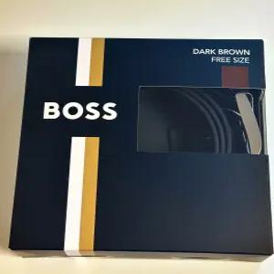 휴고보스 소가죽 벨트 (다크브라운 ,프리사이즈)