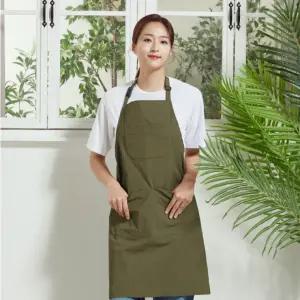 목끈 생활방수 가벼운 앞치마 카페 식당 미술 바리스타